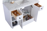 Odyssey 48" White Bathroom Vanity with Matte White VIVA Stone Solid Surface Countertop Laviva 313613-48W-MW