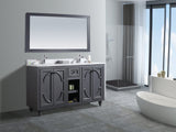 Odyssey 60" Maple Grey Double Sink Bathroom Vanity Cabinet Laviva 313613-60G