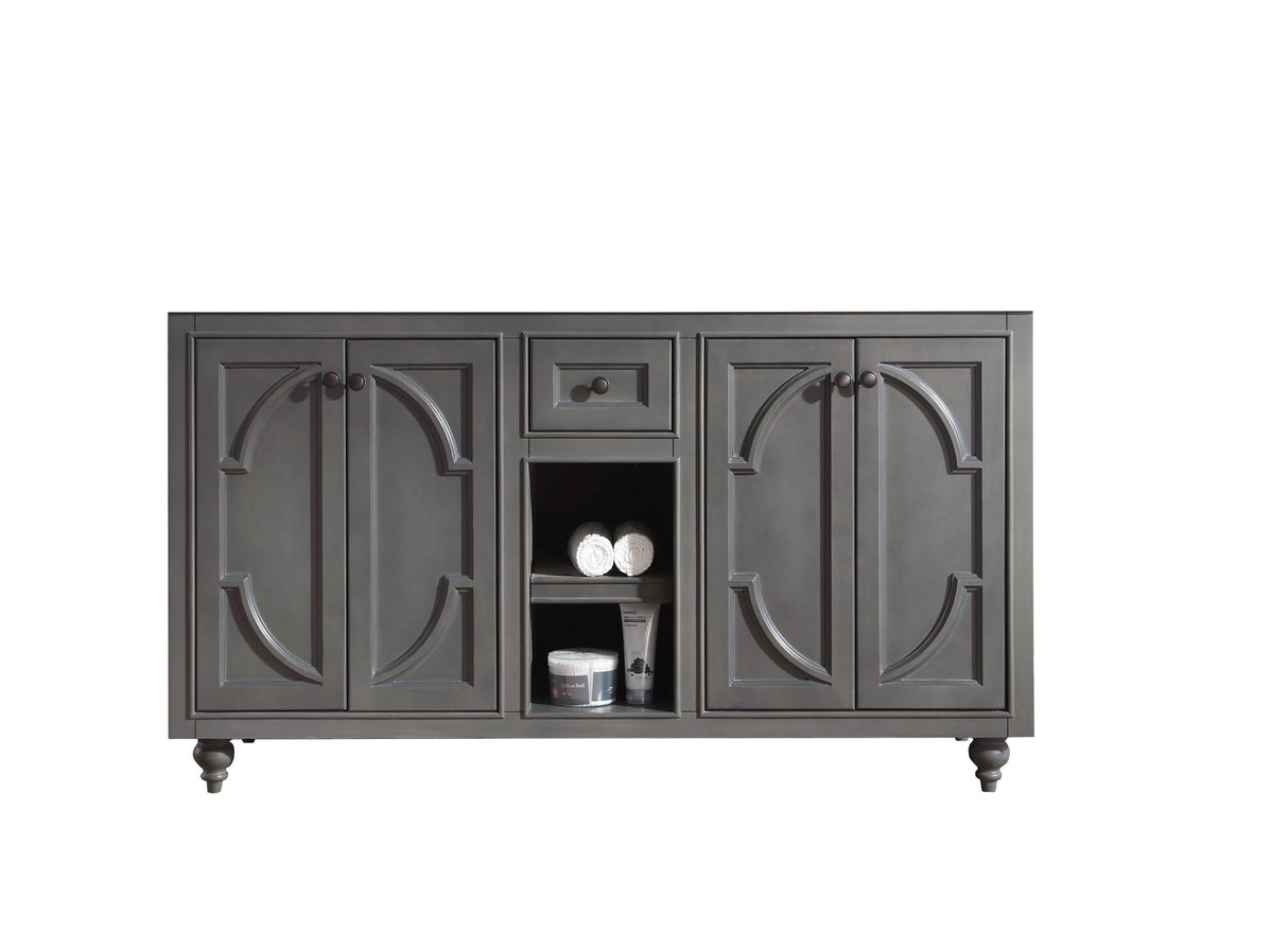 Odyssey 60" Maple Grey Double Sink Bathroom Vanity Cabinet Laviva 313613-60G