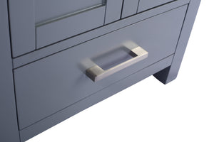 Wilson 24" Grey Bathroom Vanity with White Carrara Marble Countertop Laviva 313ANG-24G-WC