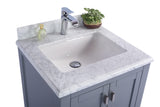 Wilson 24" Grey Bathroom Vanity with White Carrara Marble Countertop Laviva 313ANG-24G-WC