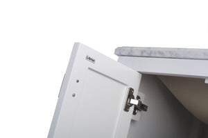 Wilson 24" White Bathroom Vanity with White Quartz Countertop Laviva 313ANG-24W-WQ