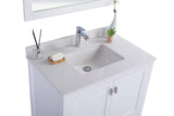 Wilson 36" White Bathroom Vanity with White Quartz Countertop Laviva 313ANG-36W-WQ