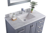 Wilson 42" Grey Bathroom Vanity with White Carrara Marble Countertop Laviva 313ANG-42G-WC