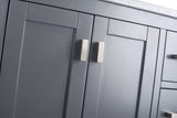 Wilson 42" Grey Bathroom Vanity with White Carrara Marble Countertop Laviva 313ANG-42G-WC