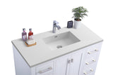 Wilson 42" White Bathroom Vanity with Matte White VIVA Stone Solid Surface Countertop Laviva 313ANG-42W-MW