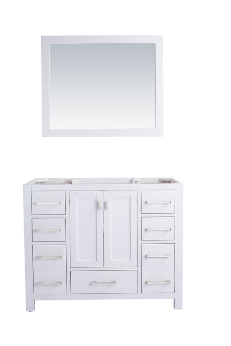 Wilson 42" White Bathroom Vanity Cabinet Laviva 313ANG-42W