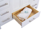 Wilson 48" White Bathroom Vanity with Black Wood Marble Countertop Laviva 313ANG-48W-BW