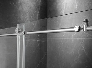 Elegant 54'' * 76'' Frameless Shower Door (Brushed Nickel)