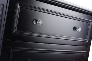 Luna 30" Espresso Bathroom Vanity with Pure White Phoenix Stone Countertop Laviva 313DVN-30E-PW
