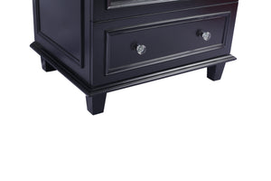 Luna 30" Espresso Bathroom Vanity with Pure White Phoenix Stone Countertop Laviva 313DVN-30E-PW