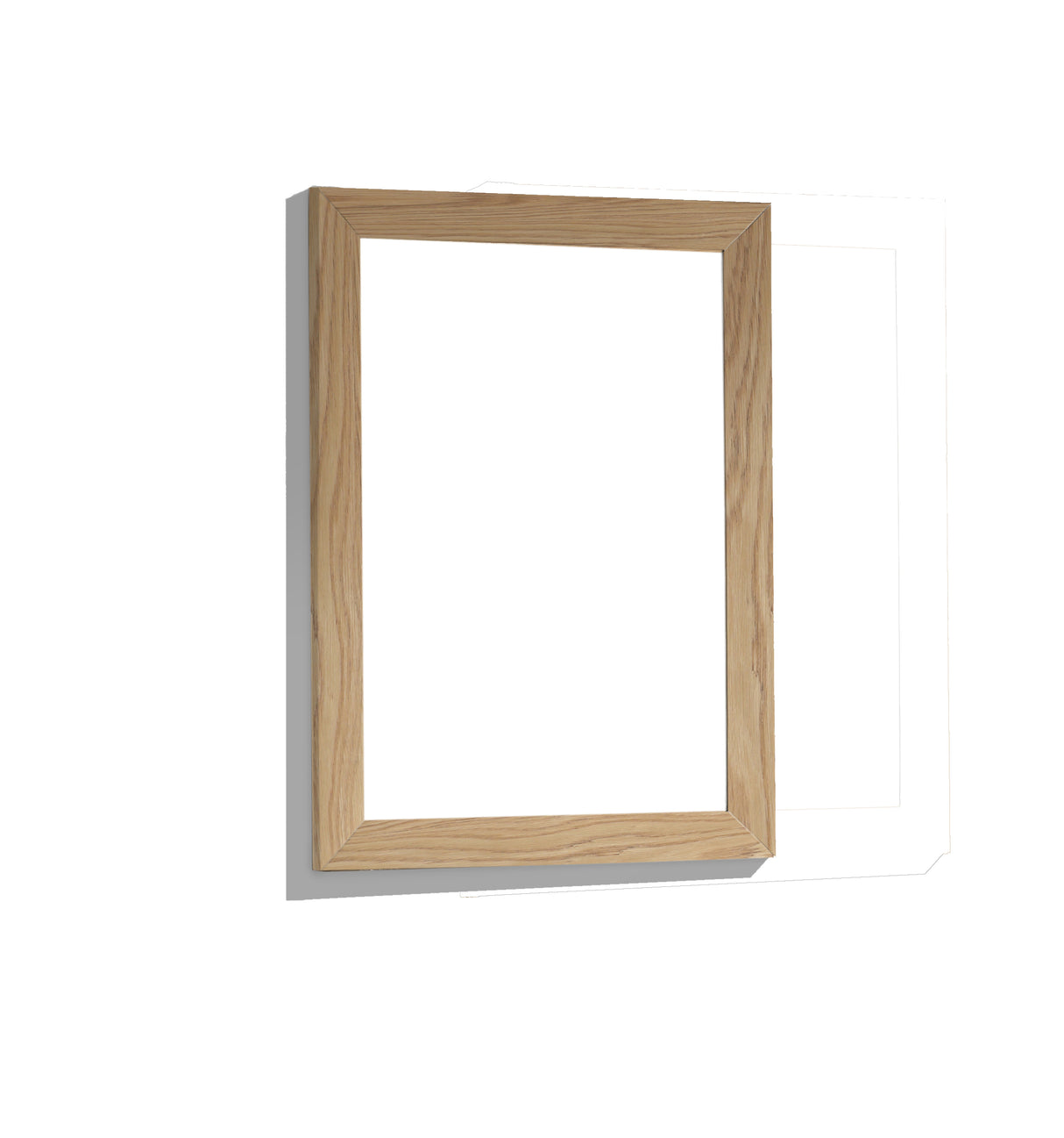 Sterling 24" Framed Rectangular California White Oak Mirror Laviva 313FF-2430CO