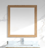 Sterling 30" Framed Square California White Oak Mirror Laviva 313FF-3030CO