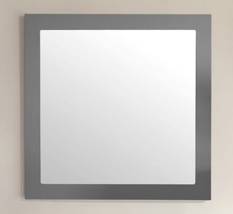 Sterling 30" Framed Square Maple Grey Mirror Laviva 313FF-3030MG