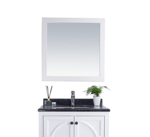 Sterling 30" Framed Square White Mirror Laviva 313FF-3030W