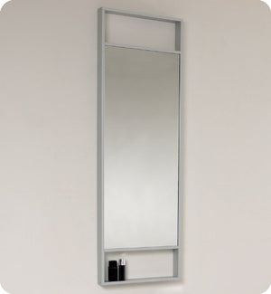 Fresca FVN8002GO Fresca Pulito 16" Small Gray Oak Modern Bathroom Vanity w/ Tall Mirror