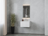 Legno 24" Alabaster White Bathroom Vanity with Matte White VIVA Stone Solid Surface Countertop Laviva 313LGN-24AW-MW