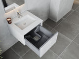 Legno 24" Alabaster White Bathroom Vanity with Matte White VIVA Stone Solid Surface Countertop Laviva 313LGN-24AW-MW