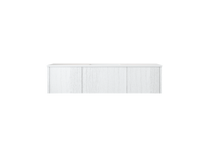 Legno 60" Alabaster White Single Sink Bathroom Vanity with Matte White VIVA Stone Solid Surface Countertop Laviva 313LGN-60CAW-MW
