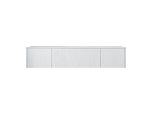 Legno 72" Alabaster White Single Sink Bathroom Vanity with Matte White VIVA Stone Solid Surface Countertop Laviva 313LGN-72CAW-MW