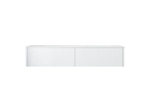 Legno 72" Alabaster White Double Sink Bathroom Vanity with Matte White VIVA Stone Solid Surface Countertop Laviva 313LGN-72DAW-MW