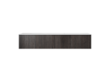 Legno 72" Carbon Oak Double Sink Bathroom Vanity with Matte White VIVA Stone Solid Surface Countertop Laviva 313LGN-72DCR-MW