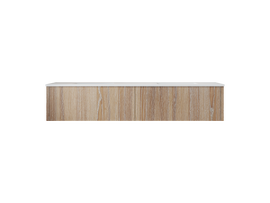 Legno 72" Weathered Grey Double Sink Bathroom Vanity with Matte White VIVA Stone Solid Surface Countertop Laviva 313LGN-72DWG-MW