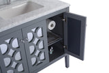 Mediterraneo 36" Grey Bathroom Vanity with Black Wood Marble Countertop Laviva 313MKSH-36G-BW