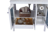 Mediterraneo 36" White Bathroom Vanity Cabinet Laviva 313MKSH-36W