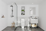 Alto 24" White Bathroom Vanity with White Quartz Countertop Laviva 313SMR-24W-WQ