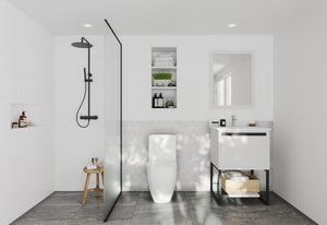 Alto 24" White Bathroom Vanity with White Quartz Countertop Laviva 313SMR-24W-WQ