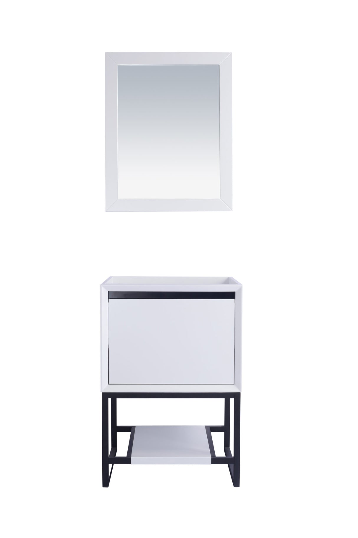 Alto 24" White Bathroom Vanity Cabinet Laviva 313SMR-24W