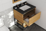 Alto 30" California White Oak Bathroom Vanity with Black Wood Marble Countertop Laviva 313SMR-30CO-BW