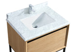 Alto 30" California White Oak Bathroom Vanity with White Carrara Marble Countertop Laviva 313SMR-30CO-WC