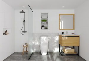 Alto 30" California White Oak Bathroom Vanity with White Quartz Countertop Laviva 313SMR-30CO-WQ
