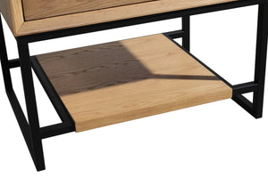 Alto 30" California White Oak Bathroom Vanity with White Stripes Marble Countertop Laviva 313SMR-30CO-WS