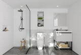 Alto 30" White Bathroom Vanity with Matte White VIVA Stone Solid Surface Countertop Laviva 313SMR-30W-MW