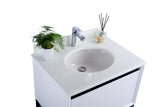 Alto 30" White Bathroom Vanity with Pure White Phoenix Stone Countertop Laviva 313SMR-30W-PW