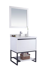 Alto 30" White Bathroom Vanity with White Quartz Countertop Laviva 313SMR-30W-WQ