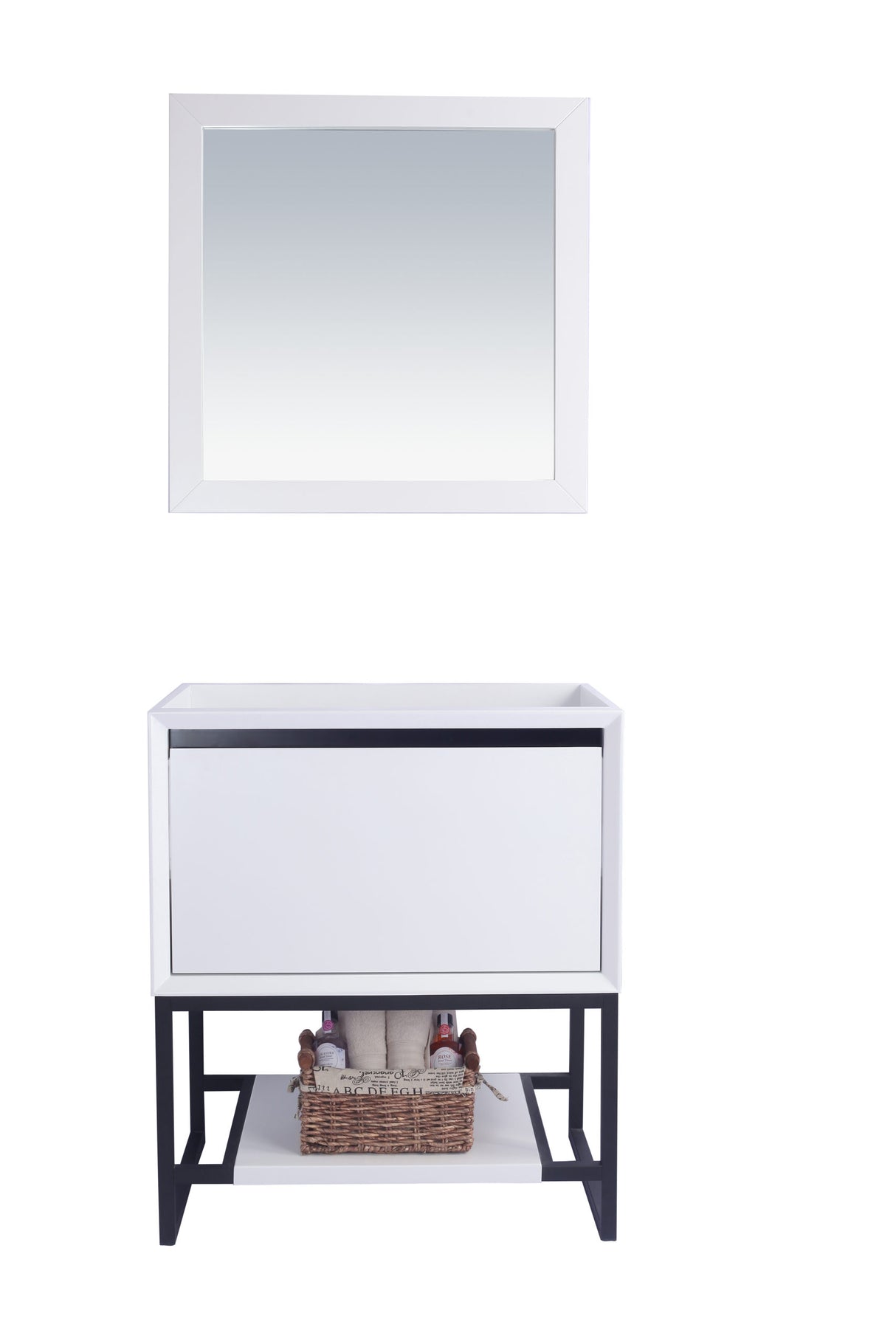 Alto 30" White Bathroom Vanity Cabinet Laviva 313SMR-30W