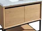 Alto 36" California White Oak Bathroom Vanity with White Quartz Countertop Laviva 313SMR-36CO-WQ