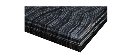 Forever 24" Single Hole Black Wood Marble Countertop with Rectangular Ceramic Sink Laviva 313SQ1H-24-BW