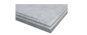 Forever 24" Single Hole White Carrara Marble Countertop with Rectangular Ceramic Sink Laviva 313SQ1H-24-WC
