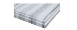 Forever 24" Single Hole White Stripes Marble Countertop with Rectangular Ceramic Sink Laviva 313SQ1H-24-WS