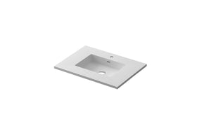 Forever VIVA Stone 30" Matte White Solid Surface Countertop with Integrated Sink Laviva 313SQ1HSS-30-MW