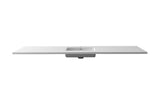 Forever VIVA Stone 66" Matte White Solid Surface Countertop with Single Integrated Sink Laviva 313SQ1HSS-66-MW