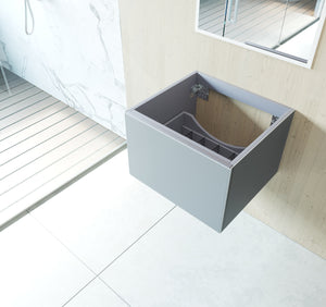 Vitri 24" Fossil Grey Wall Hung Bathroom Vanity Cabinet Laviva 313VTR-24FG