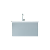 Vitri 30" Fossil Grey Bathroom Vanity with VIVA Stone Matte White Solid Surface Countertop Laviva 313VTR-30FG-MW