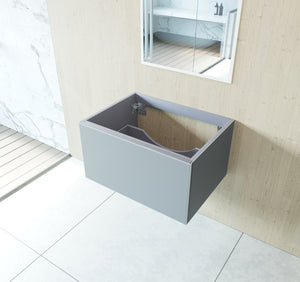 Vitri 30" Fossil Grey Wall Hung Bathroom Vanity Cabinet Laviva 313VTR-30FG