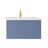 Vitri 30" Nautical Blue Bathroom Vanity with VIVA Stone Matte White Solid Surface Countertop Laviva 313VTR-30NB-MW